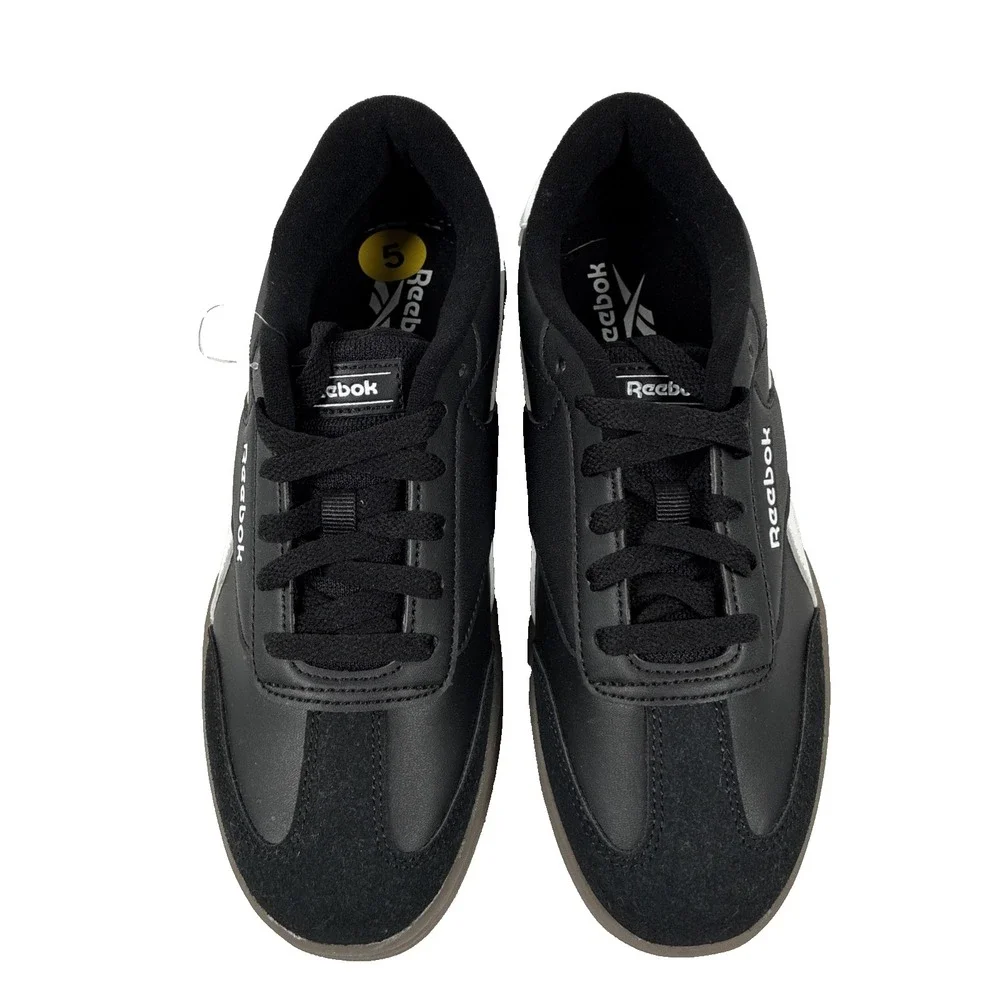 New Reebok Black/White Lace Up Low Top Athletic Sneaker Big Kids Size 5K NWOB